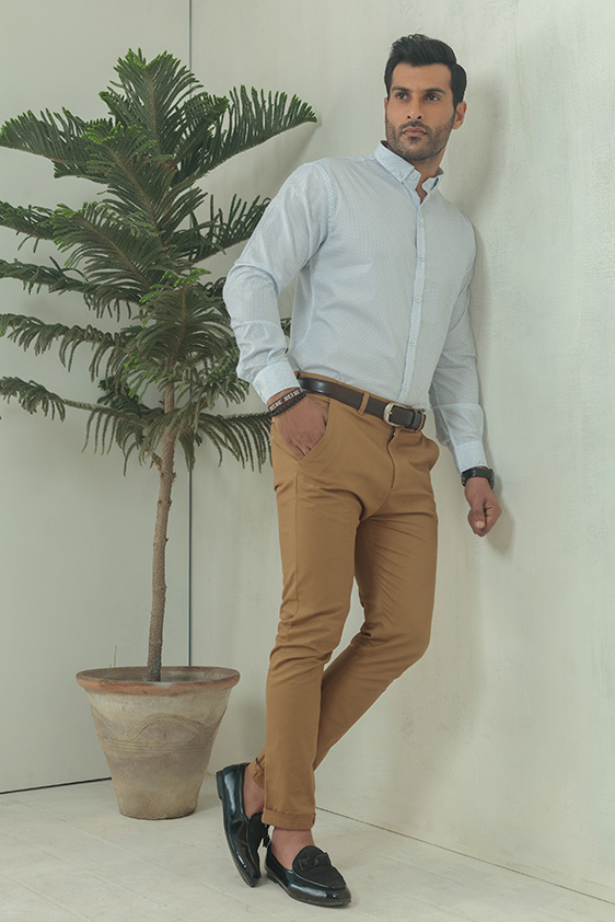 Pure WHITE GEO PRINTED SHIRT