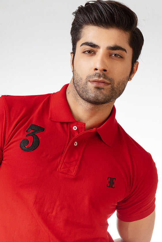 classic red polo