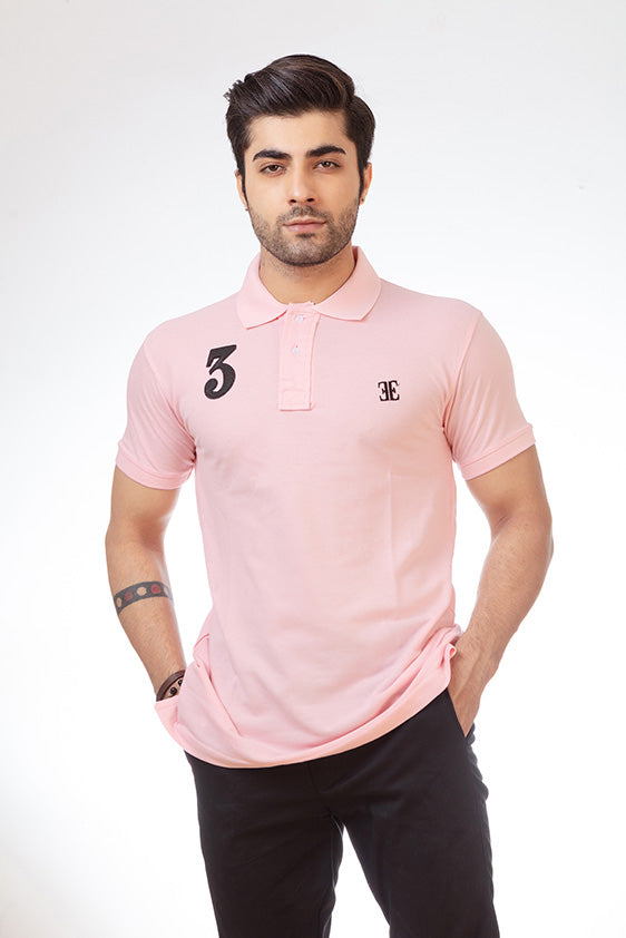 pink etiquette polo shirt